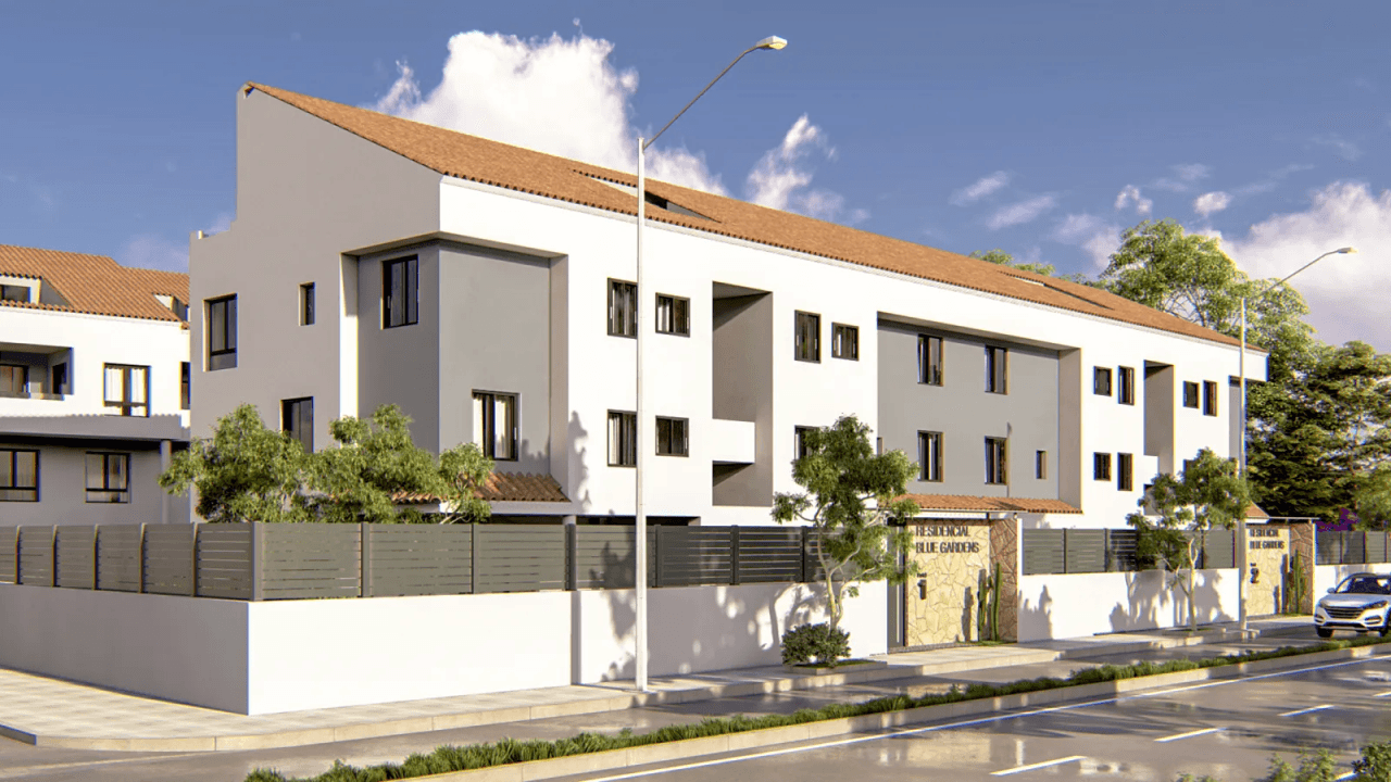 Superbe appartement de 2 chambres avec garage, débarras, piscine commune et bien plus encore.