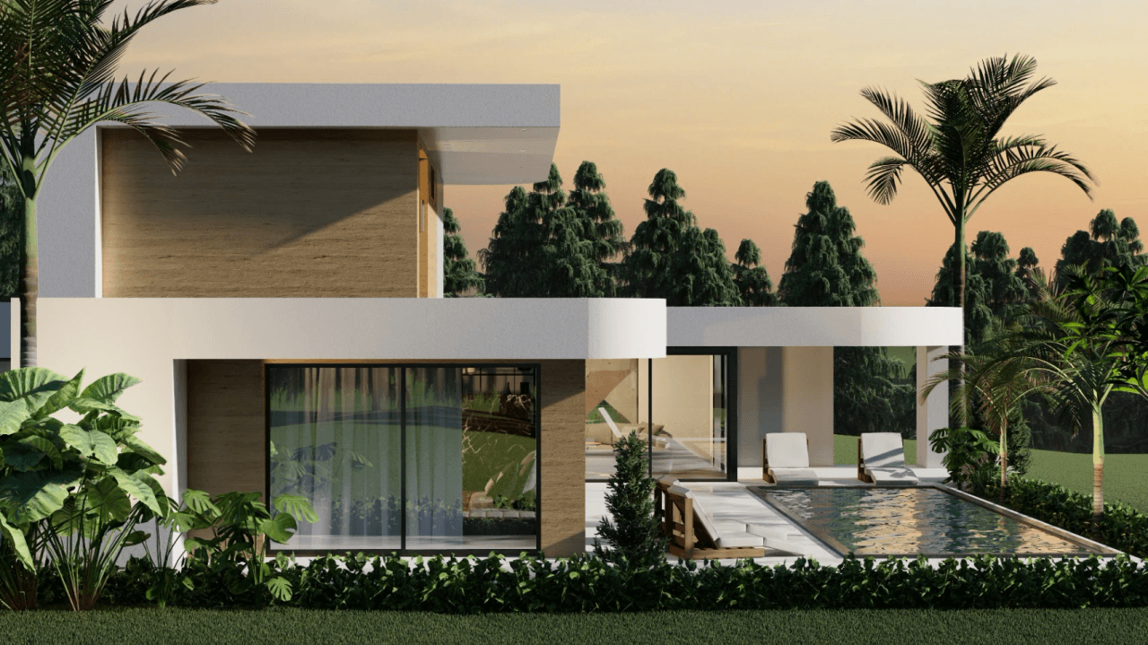Villa de design moderne de style Ibiza à Pedreguer avec vue panoramique sur les montagnes