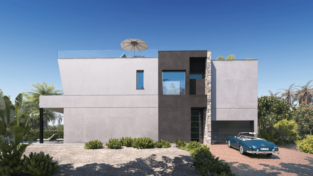 Villa moderne en construction à Calpe.