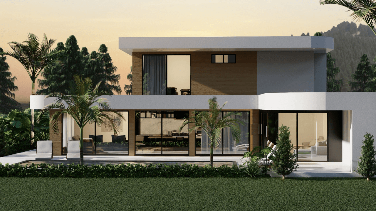 Moderne Ibiza-Stil Designvilla in Pedreguer mit panoramischem Bergblick