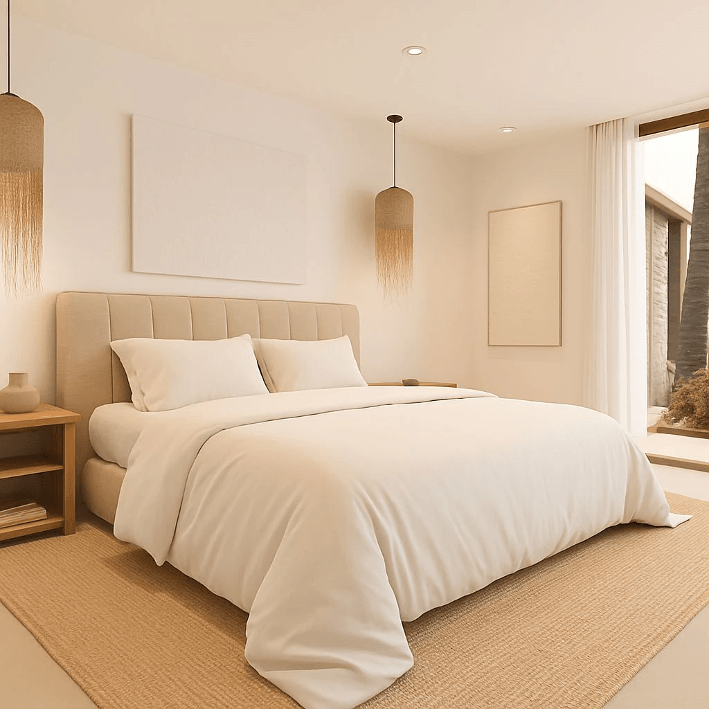 Villa de diseño exclusiva estilo Ibiza en Pedreguer con vistas panorámicas a la montaña.