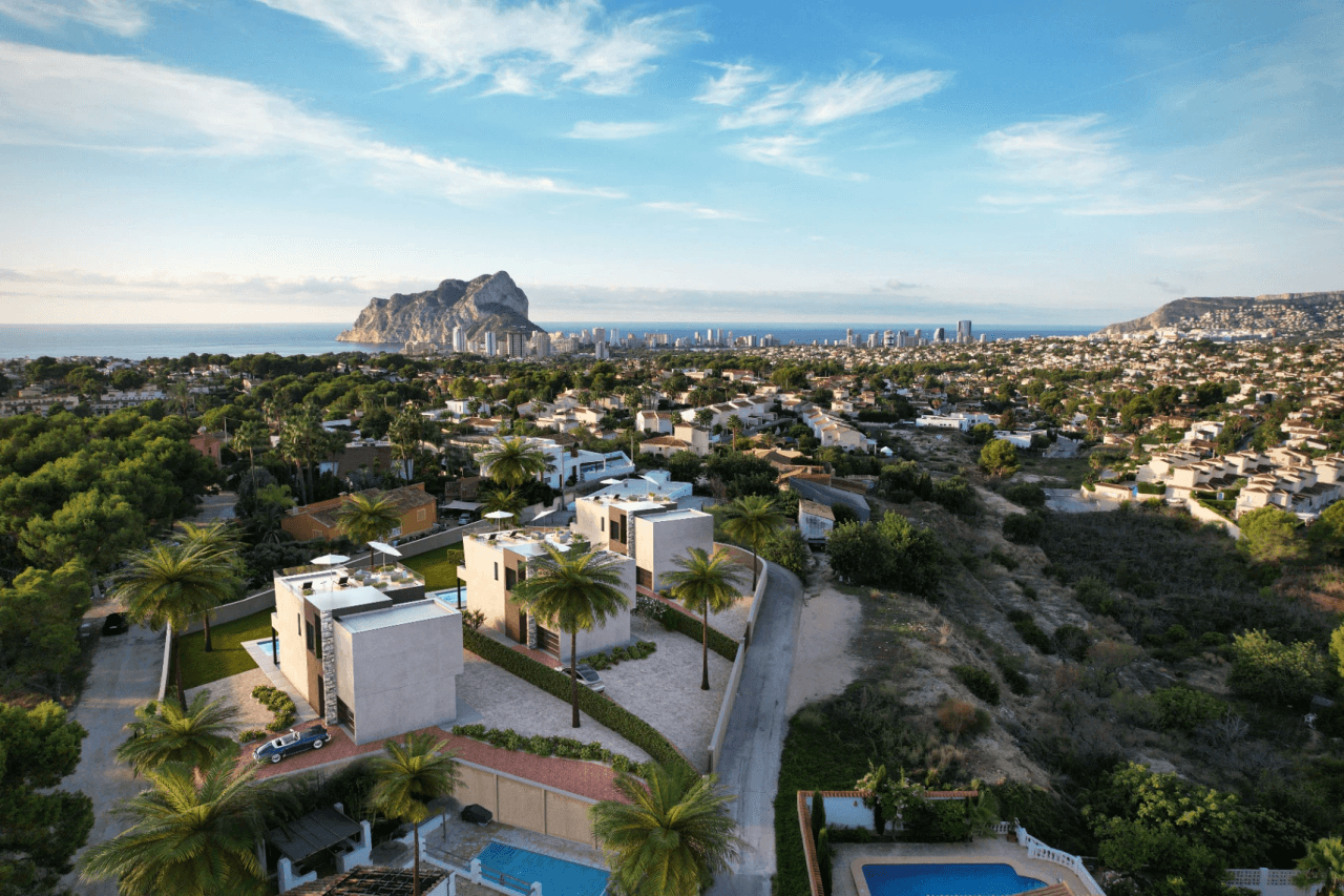 Villa moderne en construction à Calpe.