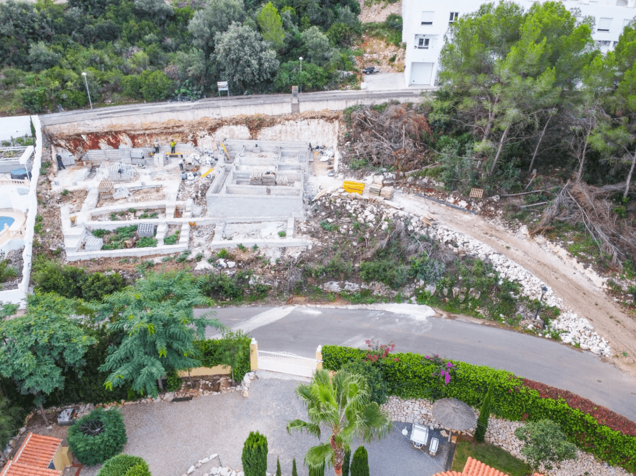Villa de design moderne de style Ibiza à Pedreguer avec vue panoramique sur les montagnes
