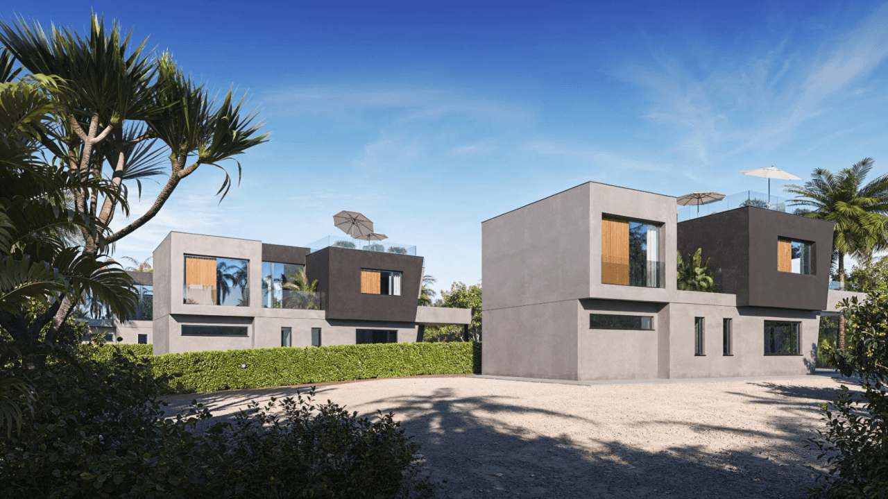 Moderne nieuwbouwvilla in Calpe in aanbouw.
