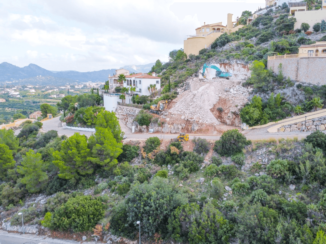 Villa de design moderne de style Ibiza à Pedreguer avec vue panoramique sur les montagnes