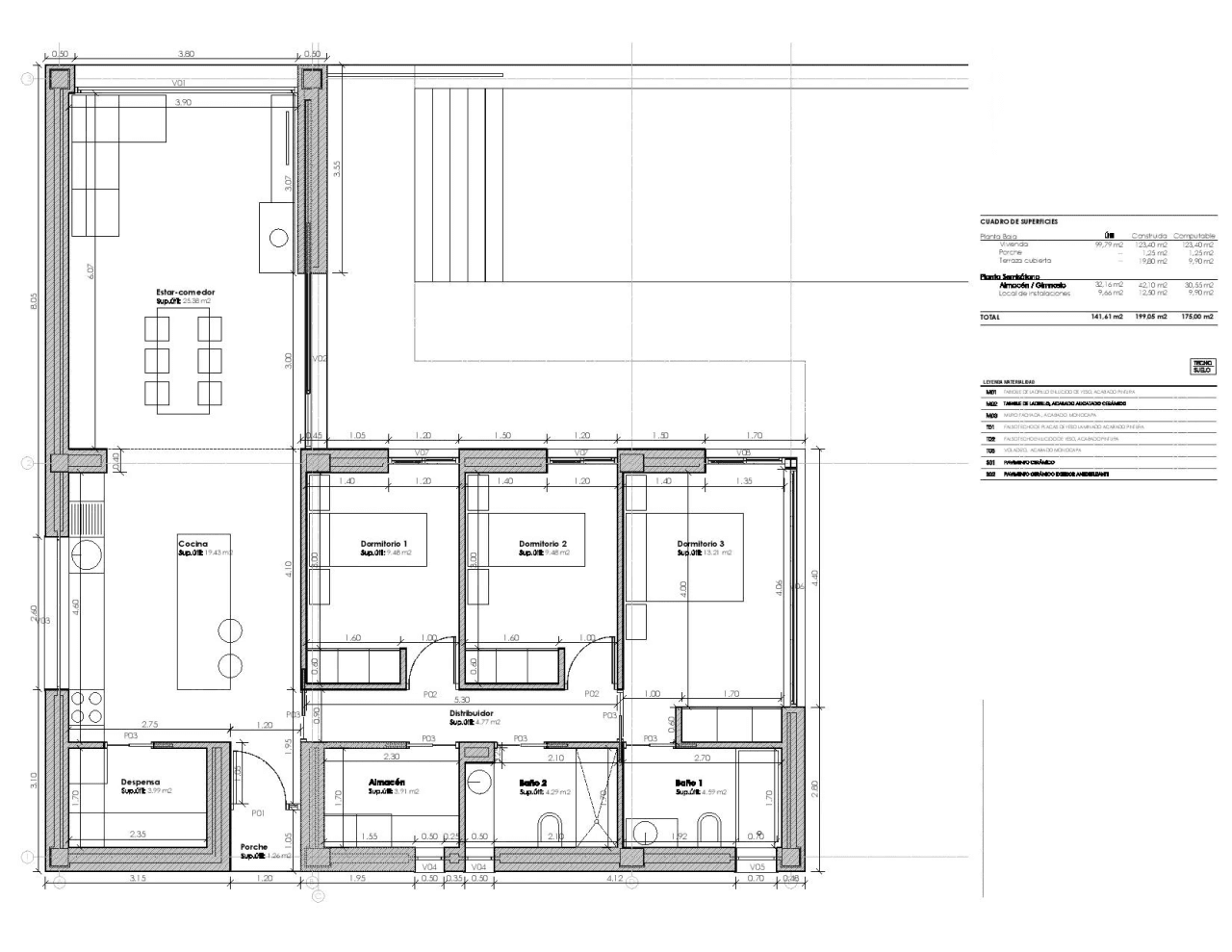 Projet de villa de plain-pied avec permis à vendre à Pedreguer