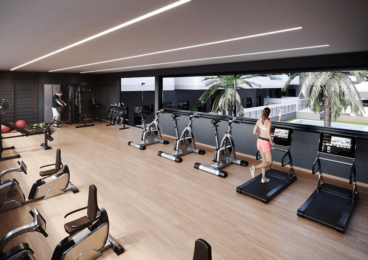 Apartamentos de 3 dormitorios y 2 baños con preinstalación aire acondicionado y piscina comunitaria a tan sólo 1 km de la playa