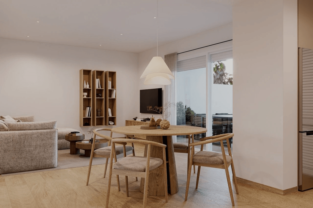 Appartements au dernier étage de 2 chambres à coucher, 2 salles de bain, air conditionné et piscine commune dans le complexe La Finca Golf