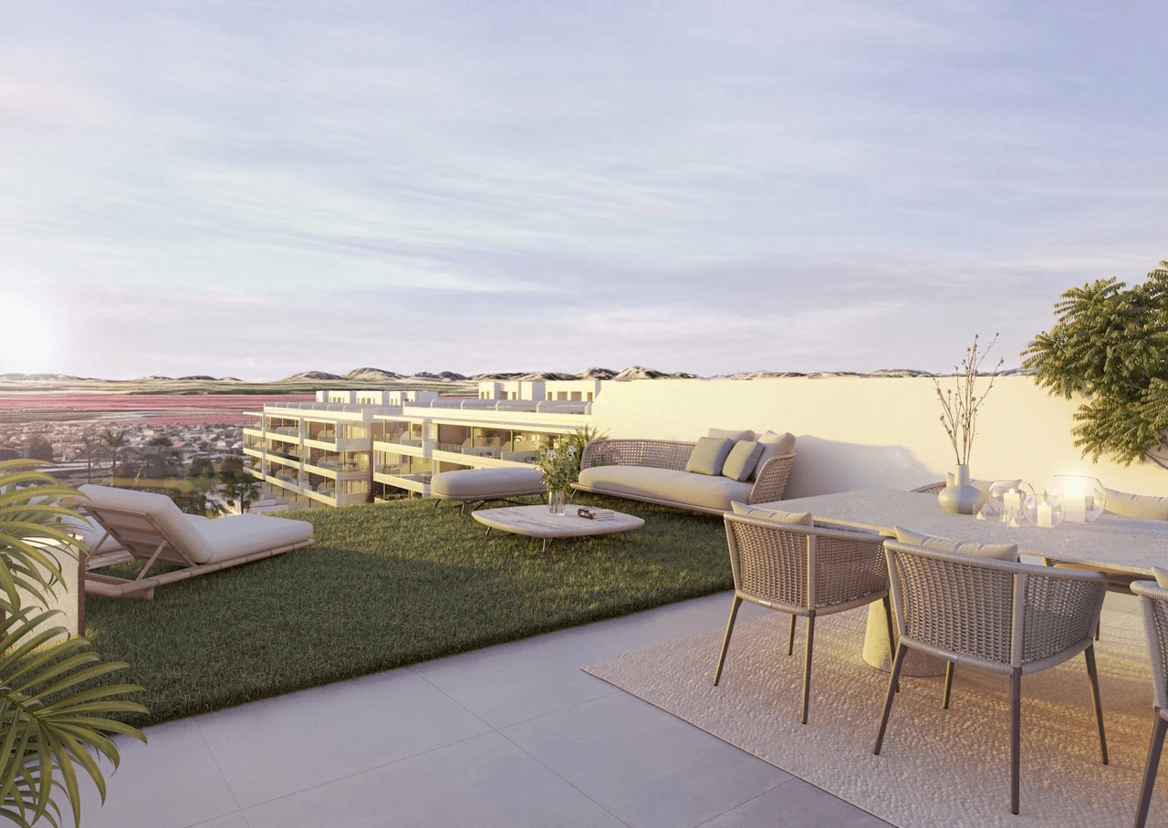 Penthouses avec 2 chambres, préinstallation de climatisation et piscine communautaire