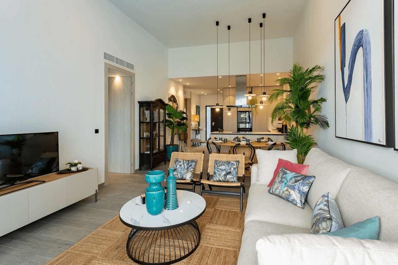 Maisons jumelées de 3 chambres à coucher, 2 salles de bain, air conditionné et piscine privée dans un complexe de golf