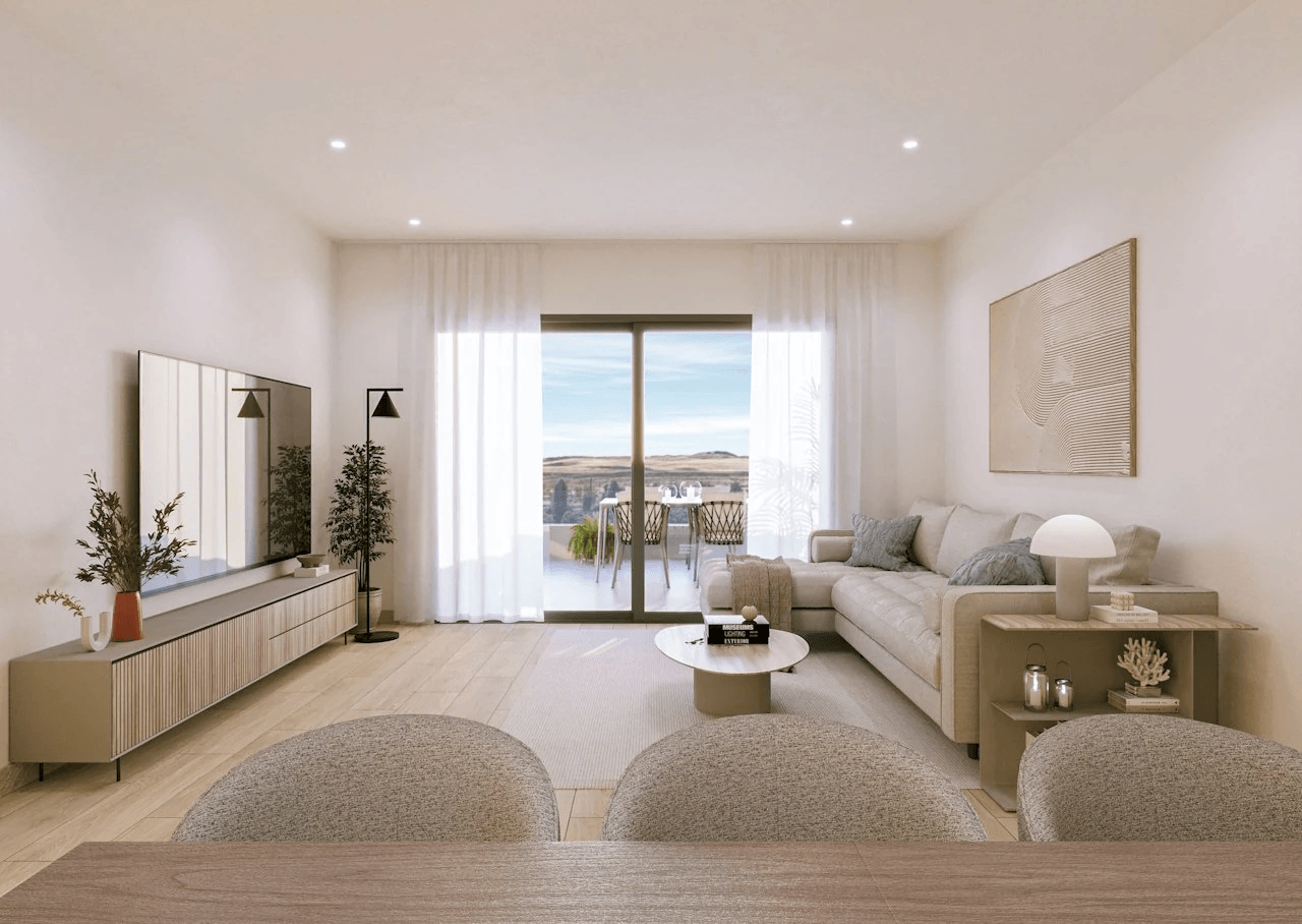 Appartements avec 3 chambres, préinstallation de climatisation et piscine communautaire