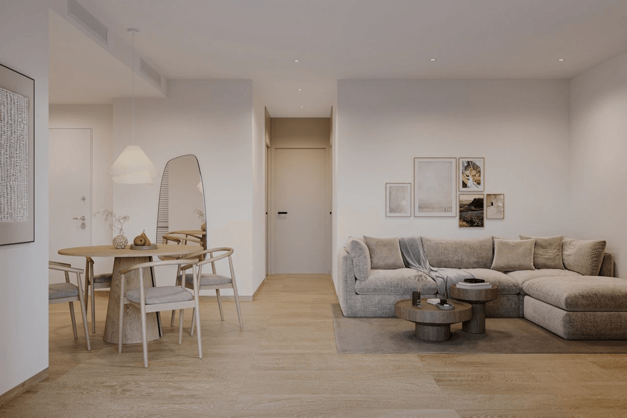 Appartements au dernier étage de 2 chambres à coucher, 2 salles de bain, air conditionné et piscine commune dans le complexe La Finca Golf