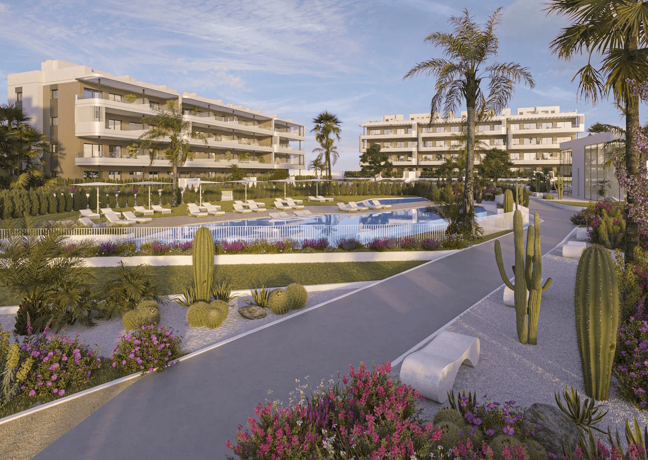 Penthouses avec 3 chambres, préinstallation de climatisation et piscine communautaire