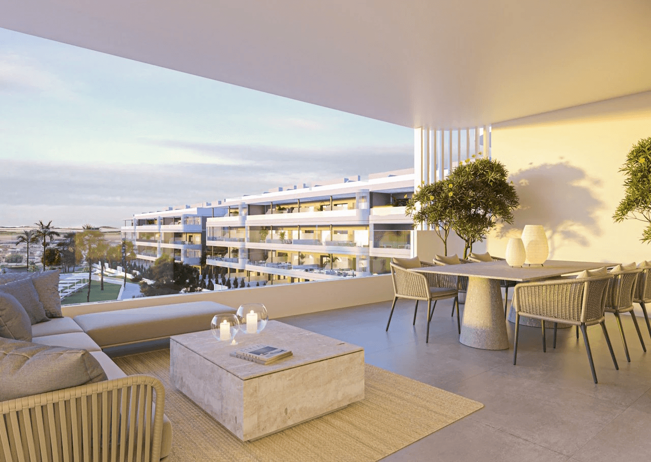 Appartements avec 3 chambres, préinstallation de climatisation et piscine communautaire