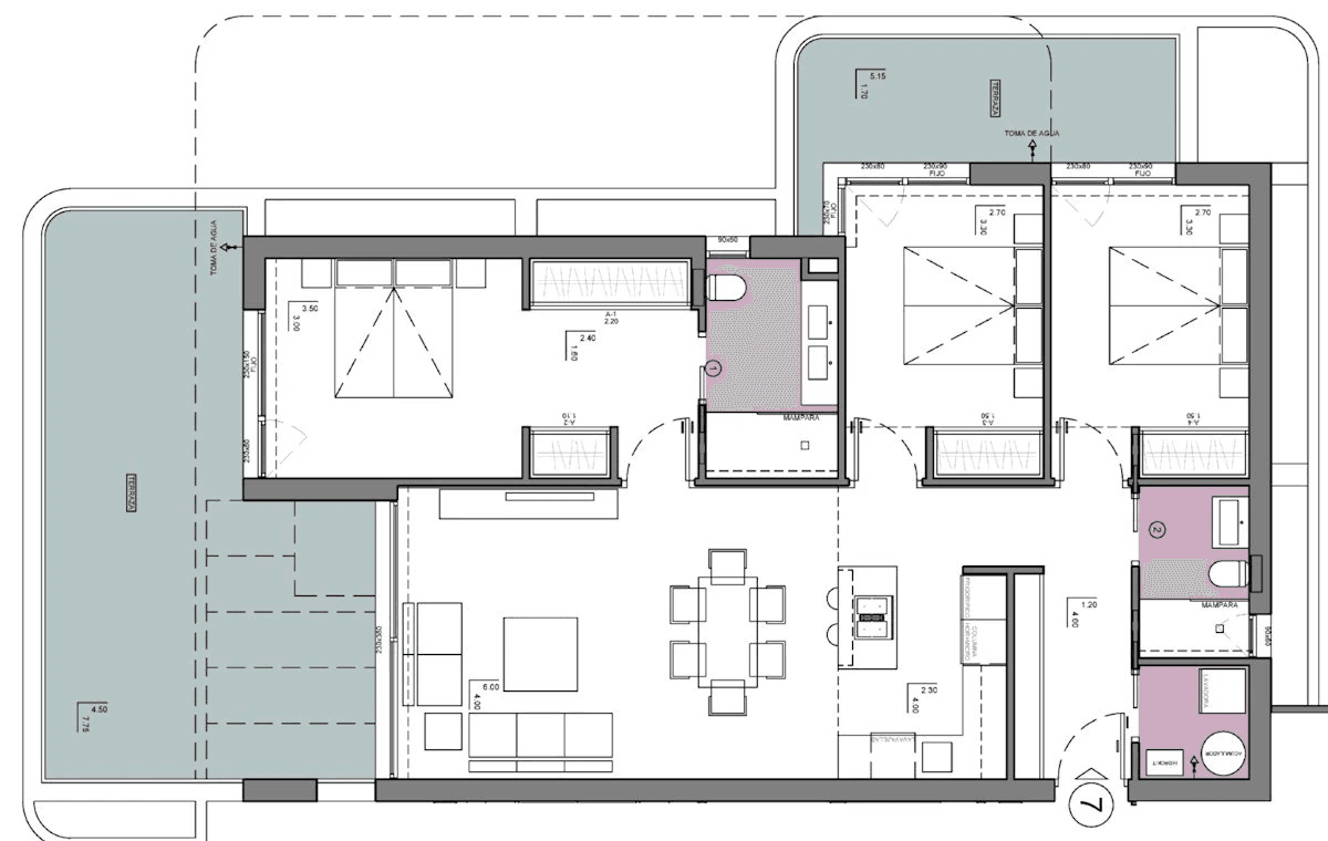 Appartements de luxe avec 3 chambres à coucher et vue sur la mer dans un développement exclusif avec piscines à débordement et spa/espace détente