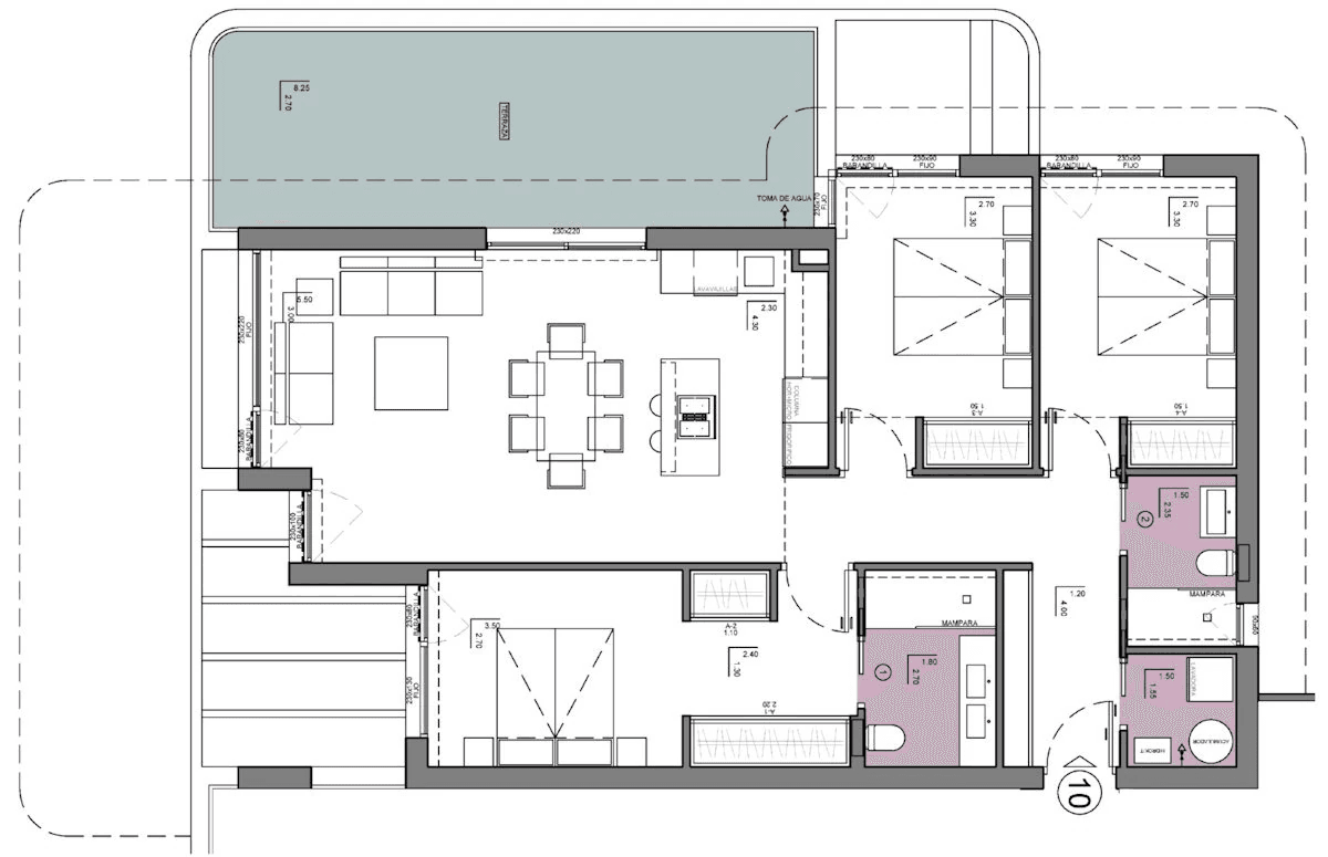 Appartements de luxe avec 3 chambres à coucher et vue sur la mer dans un développement exclusif avec piscines à débordement et spa/espace détente