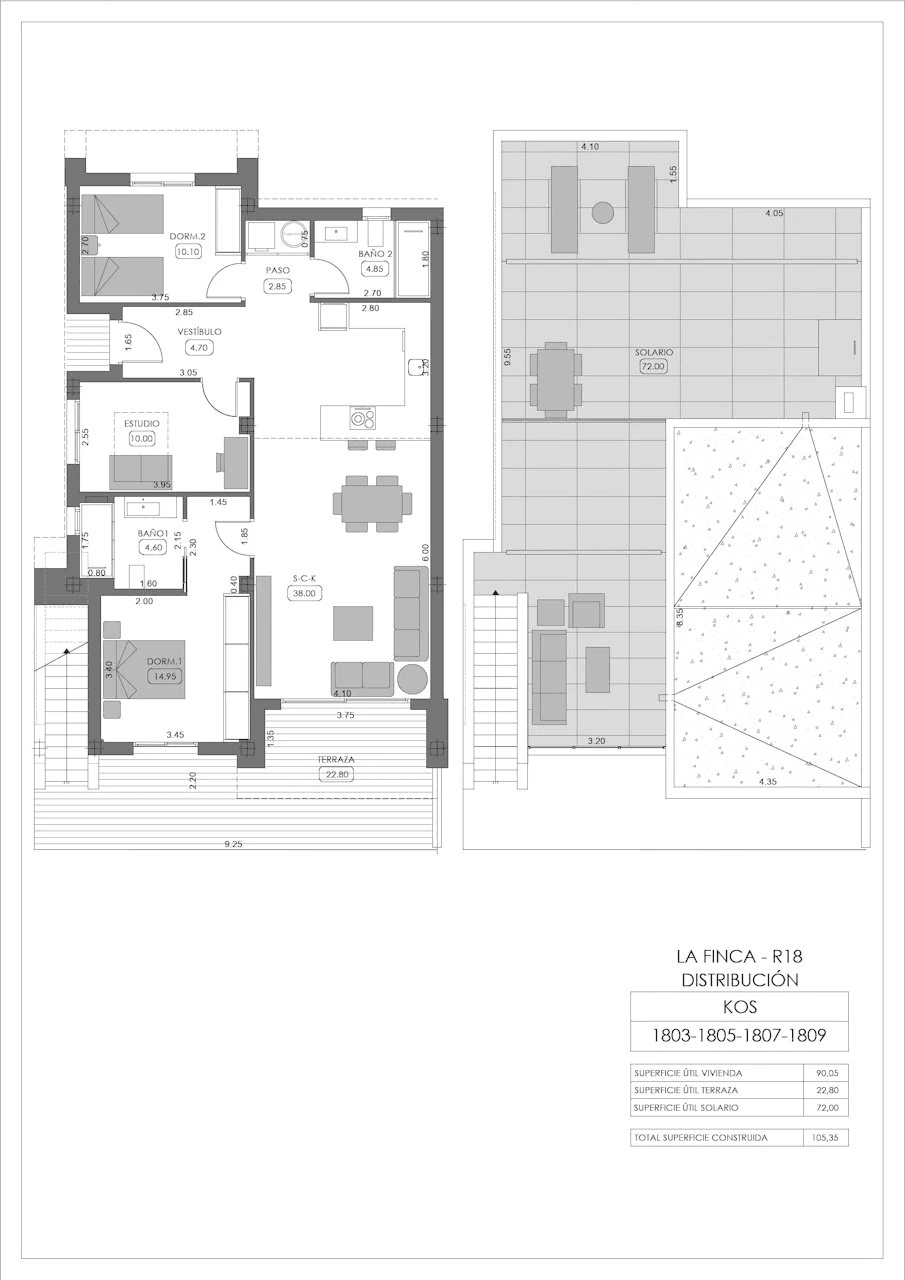 Maisons jumelées de 3 chambres à coucher, 2 salles de bain, air conditionné et piscine privée dans un complexe de golf