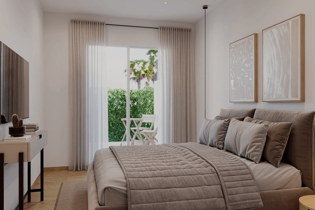 Appartements au rez-de-chaussée de 3 chambres à coucher, 2 salles de bain, air conditionné et piscine commune dans le complexe La Finca Golf