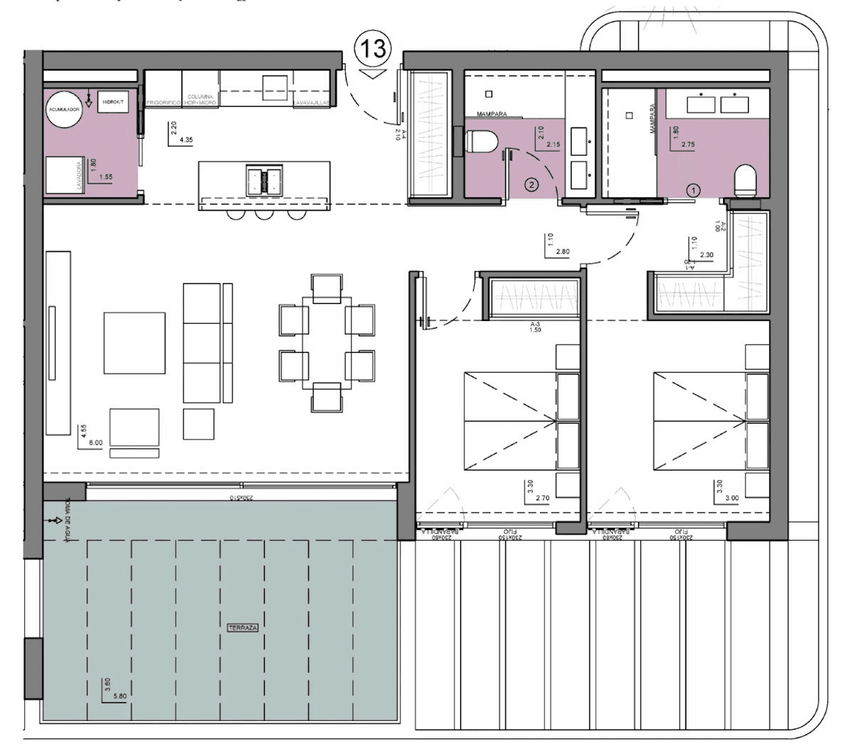 Appartements de luxe avec 2 chambres à coucher et vue sur la mer dans un développement exclusif avec piscines à débordement et spa/espace détente