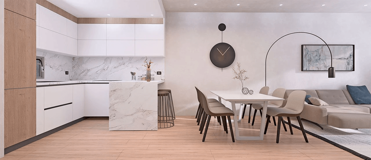 Appartements de 2 chambres et 2 salles de bain au rez-de-chaussée avec 2 terrasses, stationnement en option et piscine communautaire