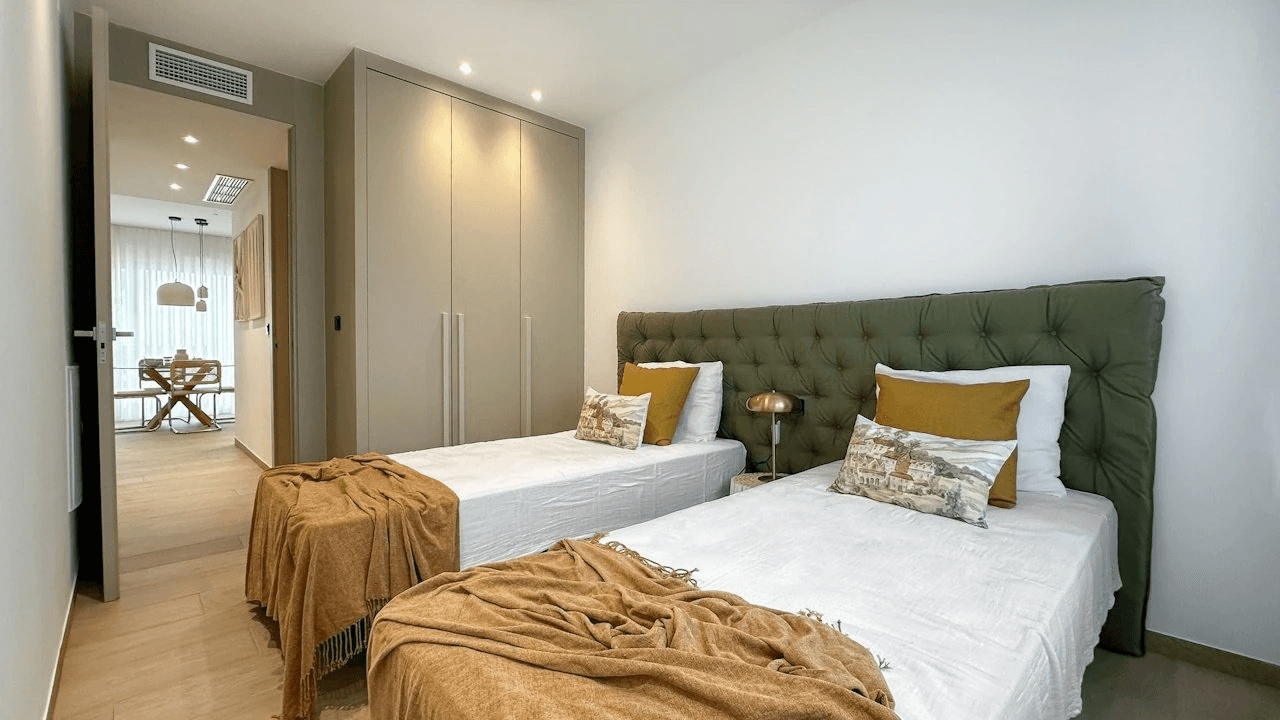 Appartements au dernier étage de 3 chambres à coucher, 2 salles de bain, air conditionné et piscine commune dans le La Finca Golf Resort