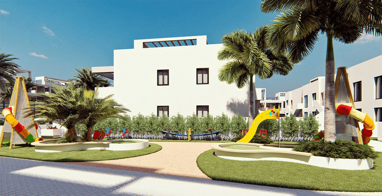 Appartements de 2 chambres et 2 salles de bain au rez-de-chaussée avec 2 terrasses, stationnement en option et piscine communautaire