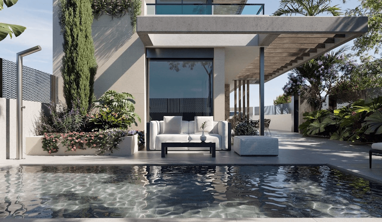 Villas de 3 dormitorios y 3 baños con semi-sótano y piscina privada en un fantástico Resort con lago propio