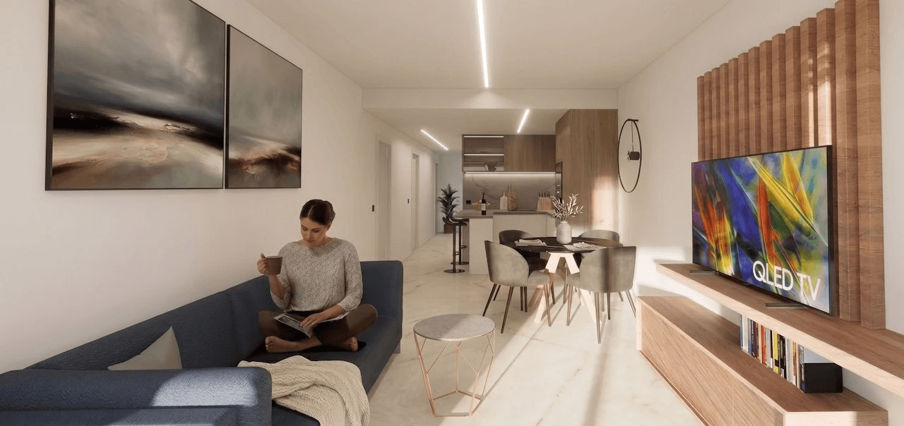 Apartamentos de 3 dormitorios y 2 baños en una urbanización cerrada con piscina comunitaria y spa