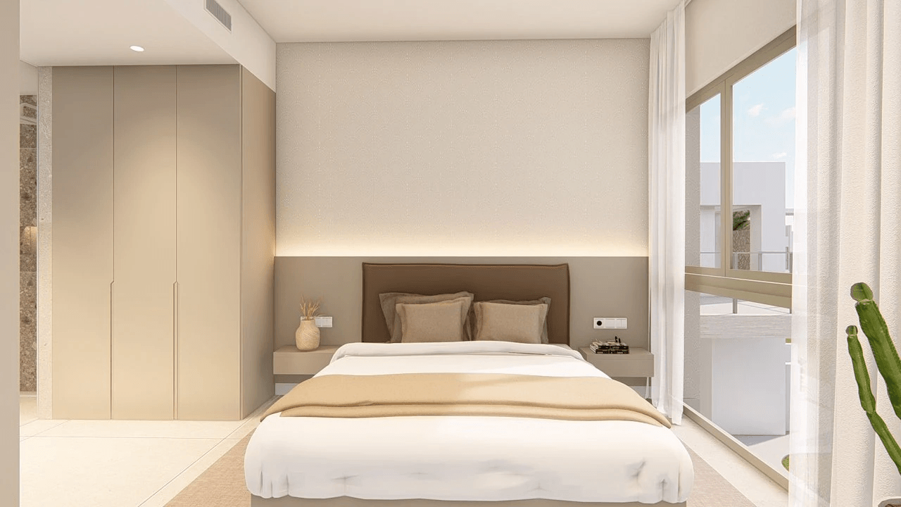 Penthouses de 2 chambres avec piscine commune, situées dans un complexe de golf à seulement 500 m de la plage