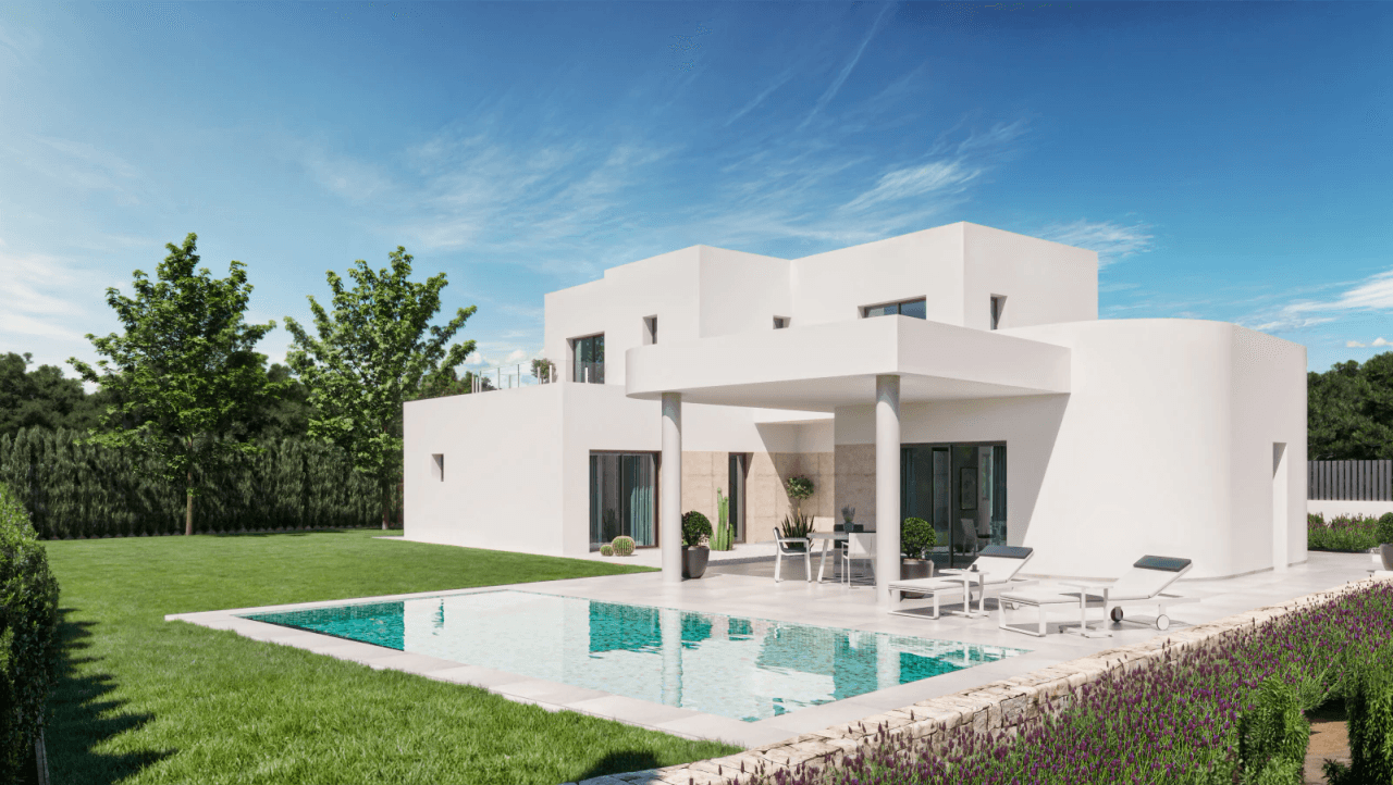 Modernes Neubauprojekt mit herrlichem Meerblick in attraktiver Baulücke in Beniarbeig