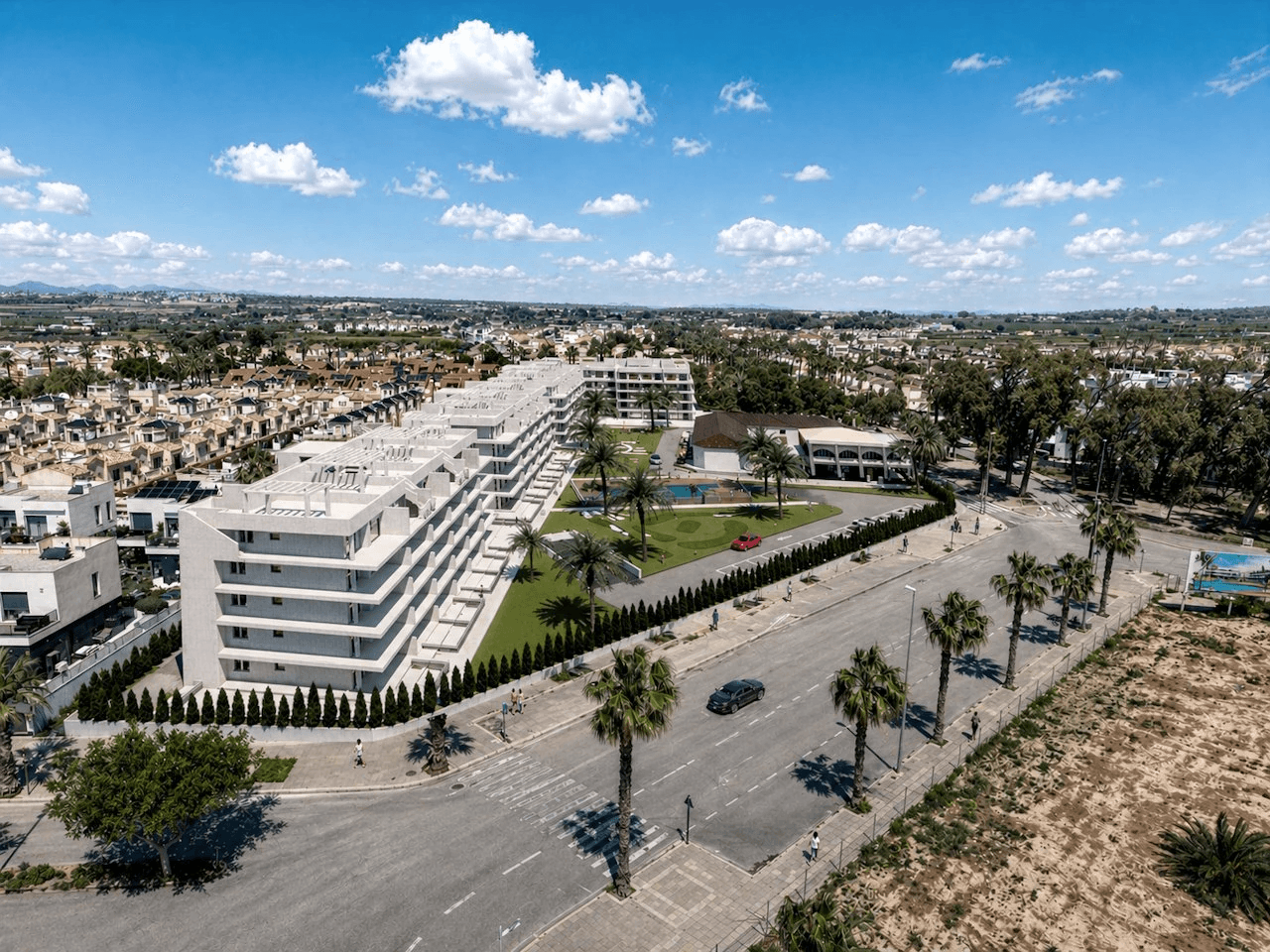 Penthouses de 3 chambres et 2 salles de bain avec toit-terras dans un complexe privé avec piscine et spa communautaires