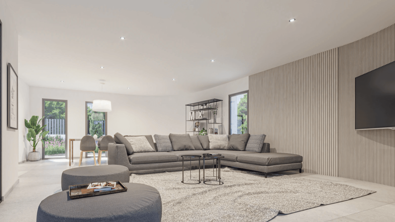 Modernes Neubauprojekt mit herrlichem Meerblick in attraktiver Baulücke in Beniarbeig