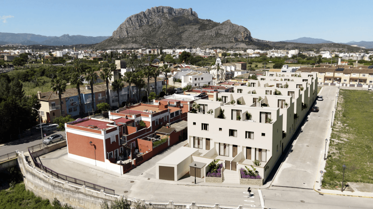 Superbe maison mitoyenne de 3 chambres avec garage fermé et grande terrasse sur le toit