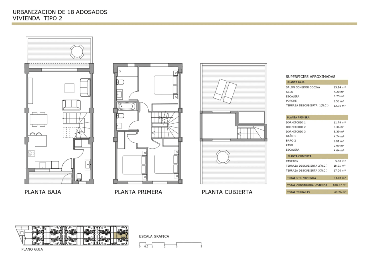 Superbe maison mitoyenne de 3 chambres avec garage fermé et grande terrasse sur le toit