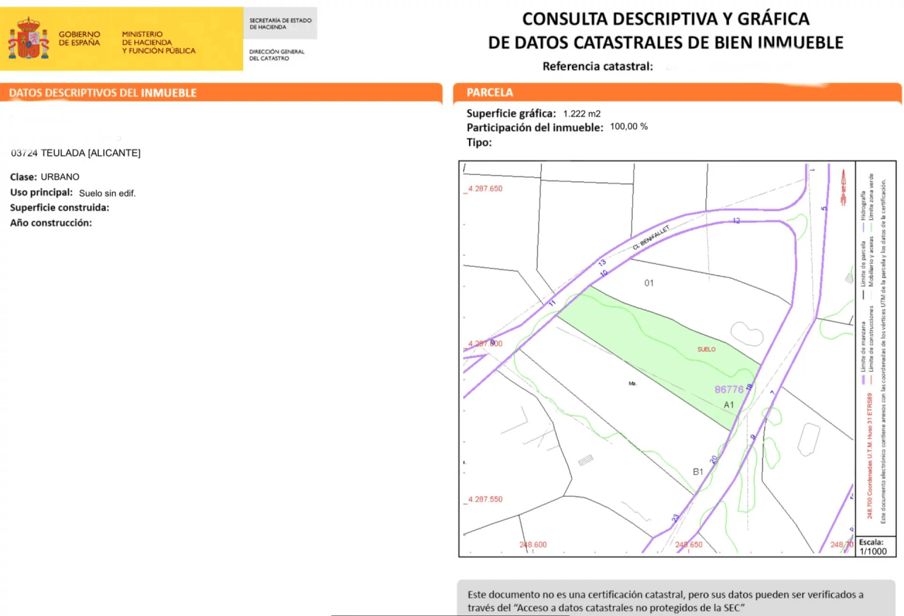 Land for sale in Teulada
