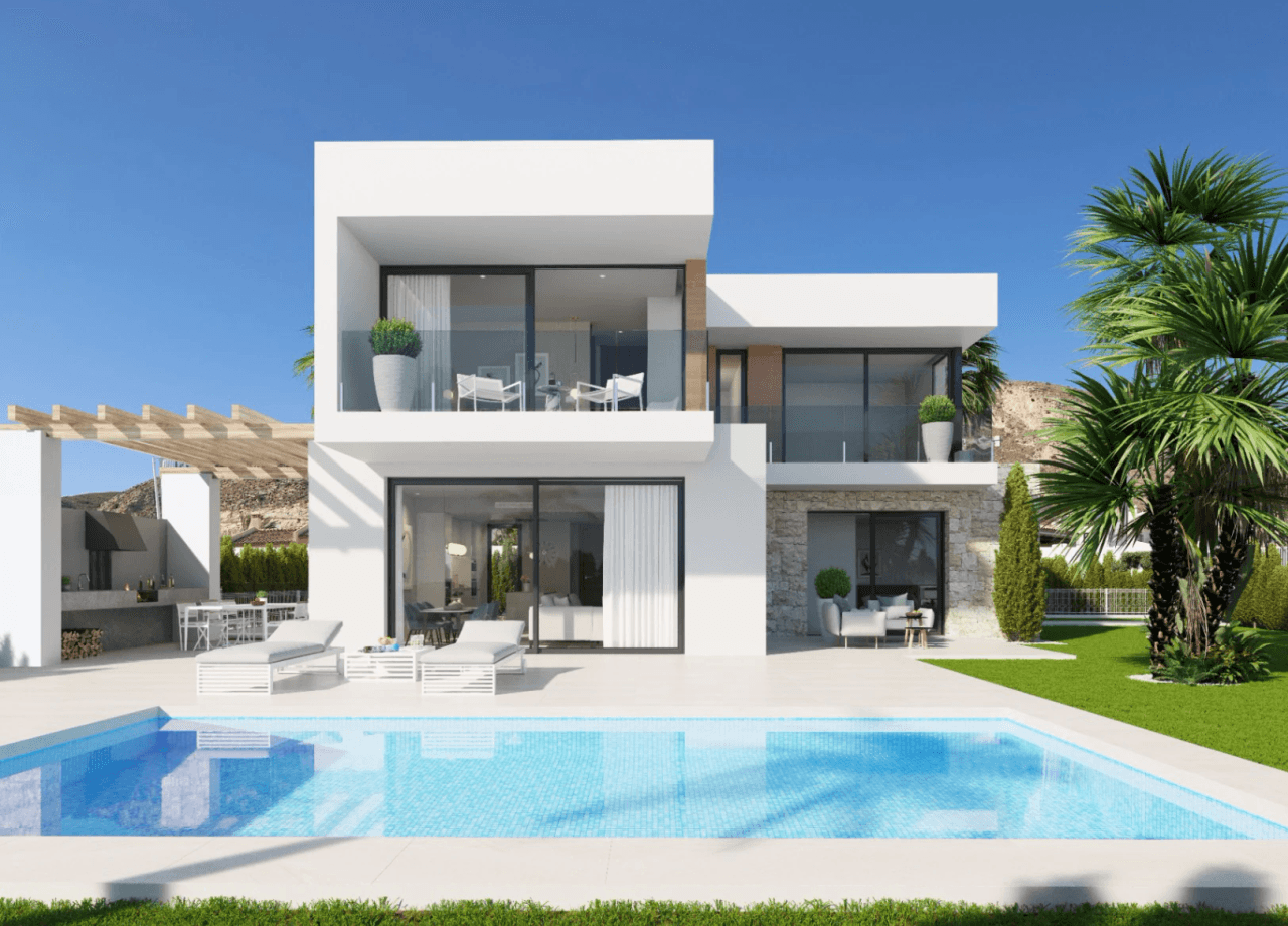 Neu gebaute Villa mit Meerblick in Finestrat zu verkaufen