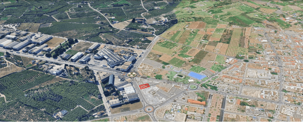 Städtisches Grundstück von 508 m² im Industriegebiet von Pego