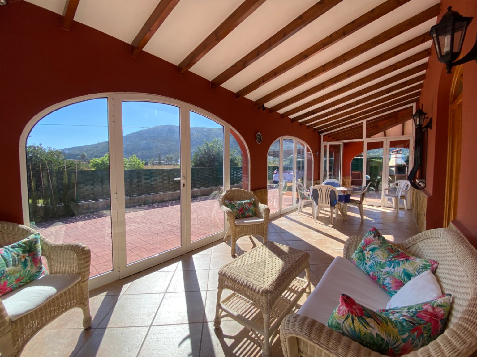 Beautiful Spanish style finca with pool, BB, garage, carport, A/C, close to town.